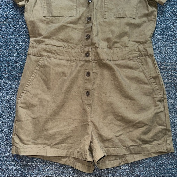 Outerknown S.E.A. Suit shortall - olive branch jumpsuit. Size M. - Picture 4 of 9